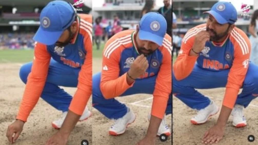 Rohit Sharma reveals the reason behind eating grass after historic win of T-20 World Cup